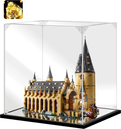Vista 14 de Vitrina de acrílico para coleccionables, caja de exhibición de acrílico para Lego 43172, juguetes de construcción de castillos, estuche acrílico