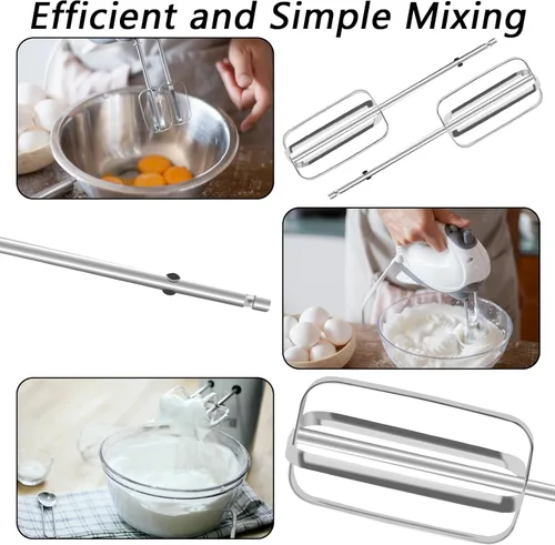 Vista 4 de 2 accesorios para batidora de mano, accesorios para batidora de mano para piezas de acero inoxidable Kitchenaid, compatibles con piezas de mezclador