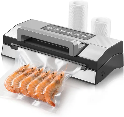 Vista 7 de Máquina selladora al vacío de alimentos de precisión 5.0, Máquina selladora al vacío completamente automática comercial, potente sistema de sellado
