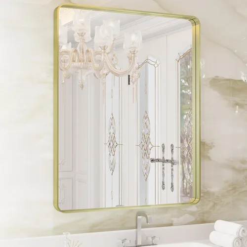 Vista 70 de WEER - Espejo de baño con luces LED, 50x70cm, espejo de tocador montado en la pared, 3 colores regulables, almohadilla antiempañante retroiluminada