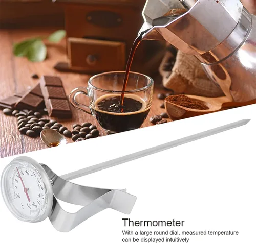 Vista 4 de Termómetro de aceite para freír con clip, termómetro de caramelo para hacer dulces, termómetro de cocina de acero inoxidable para líquidos