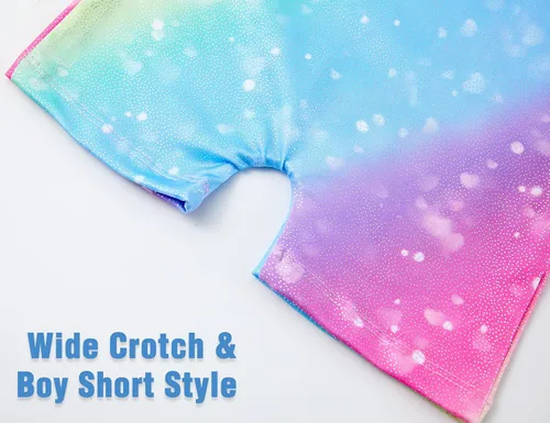 Vista 6 de TENVDA Gymnastics Leotards for Girls 2-12 Years Old Sparkly Multicolor Kids Tumbling Biketards Unitard