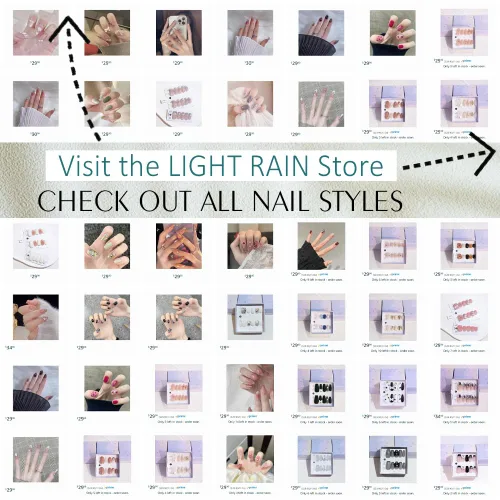 Vista 4 de LIGHT RAIN - Uñas a presión de longitud media, con diseño de galaxia Andromeda, uñas postizas de gel, reutilizables, de lujo, de siete capas