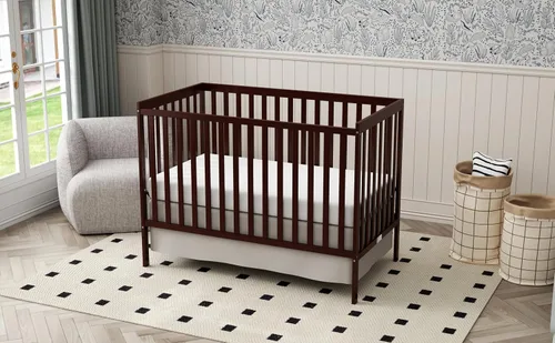 Vista 4 de 5-in-1 Convertible Baby Crib, Toddler, Daybed & Full-Size Bed Espresso