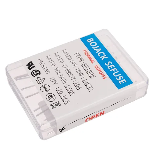 Vista 4 de BOJACK SF139E SEFUSE 10A 250V Fusibles Térmicos 287.6 °F Cortes Térmicos (Paquete de 10)