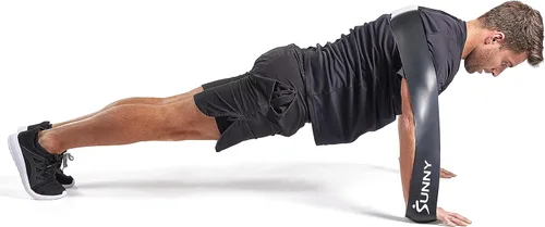 Vista 10 de Sunny Health & Fitness Banda de resistencia para entrenamiento de fuerza (individual) para estante de potencia, sentadillas, gimnasio en casa