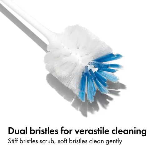 Vista 4 de OXO Good Grips Bottle Brush, Dual-Bristle Cleaning for Bottles, Pitchers and Carafes, Flexible Neck Scrub Brush, Safe for Stemware and Delicate