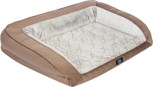 Vista 12 de Serta Cama ortopédica acolchada tipo sofá para perros - Marrón chocolate (Pequeño)