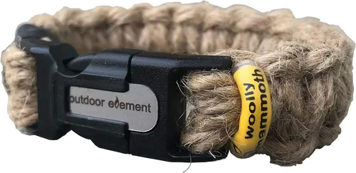 Vista 2 de OUTDOOR ELEMENT Pulsera de supervivencia con hebilla de arranque Ever Spark Fire, pulseras de paracaídas, artículos esenciales de campamento,