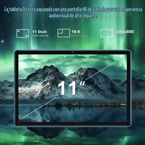 Vista 2 de DMOAO Tablet 2026 Tabletas Android de 11 pulgadas con 128 GB + 20 GB de almacenamiento grande, Octa-Core 2.0Ghz, 8000mAh, carga rápida de 18 W, WiFi