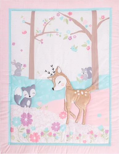 Vista 2 de Juego de cama de cuna de 4 piezas para niñas y niños