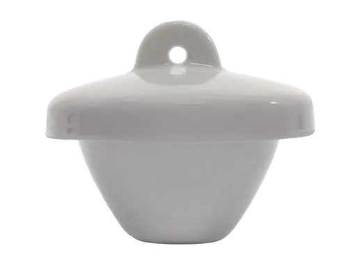 Vista 3 de Eisco Labs - Crisol de porcelana con tapa, forma corta, capacidad de 0.3 fl oz, paquete de 15
