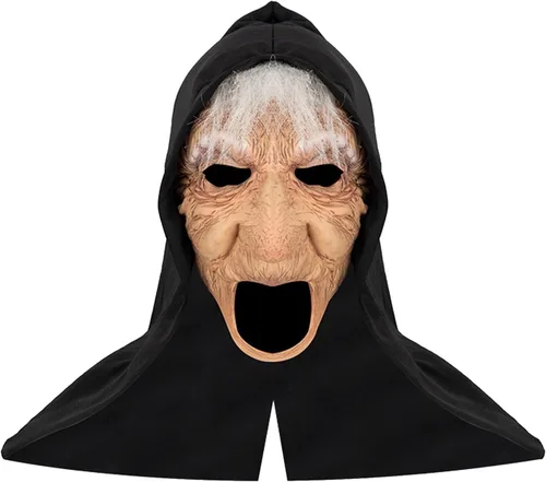 Vista 6 de Sombrero de bruja aterradora de Halloween para mujer, accesorios de disfraz de cosplay, accesorios de broma para adolescentes