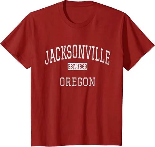 Vista 24 de Jacksonville Oregon OR - Camiseta vintage, Negro