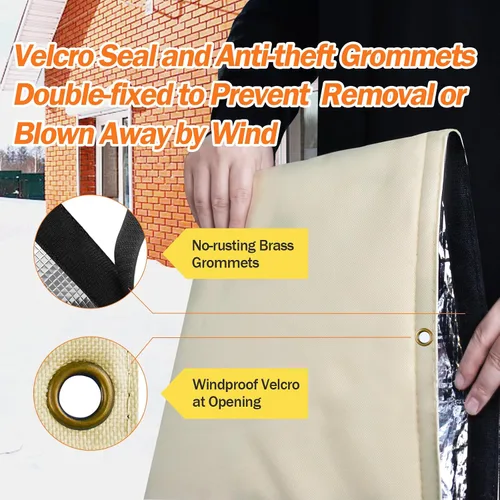 Vista 7 de Cubierta aislante de tubería para prevención de reflujo (5 °F) – Bolsa aislada para válvula de aspersor de riego – Cubierta de bomba de pozo de agua