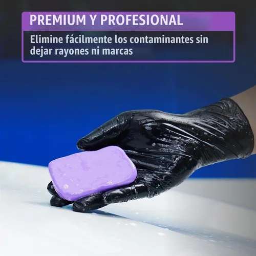 Vista 4 de Barra de arcilla, paquete de 3 unidades, 300g (3x100g) Barras de arcilla mágicas para detalles de automóviles, barras de limpieza automática