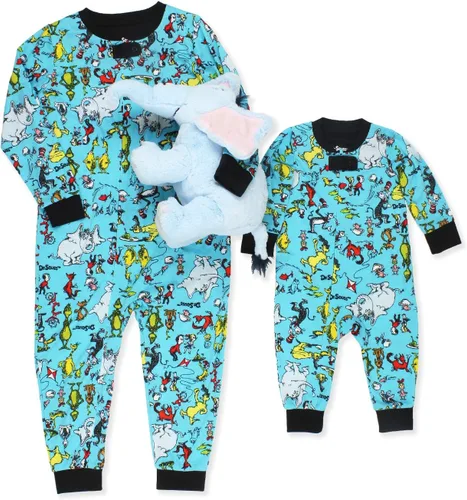 Vista 7 de Dr. Seuss Grinch Cat in The Hat - Pijama sin pies para niños pequeños