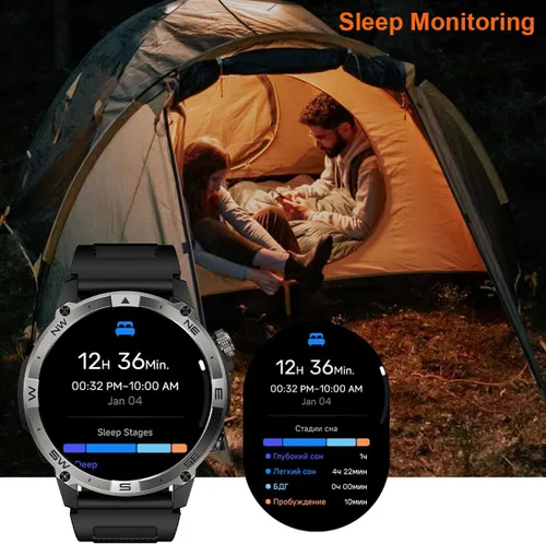 Vista 8 de Reloj inteligente para hombres y mujeres, rastreador de actividad física con GPS y brújula, pantalla AMOLED de 1.43 pulgadas, relojes de fitness