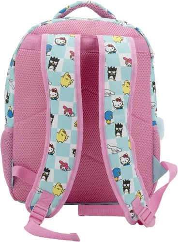 Vista 4 de AI ACCESSORY INNOVATIONS Mochila de Hello Kitty & Friends para niñas, bolsa de libro Sanrio Kawaii, bolsa escolar de lentejuelas con tapa de 16