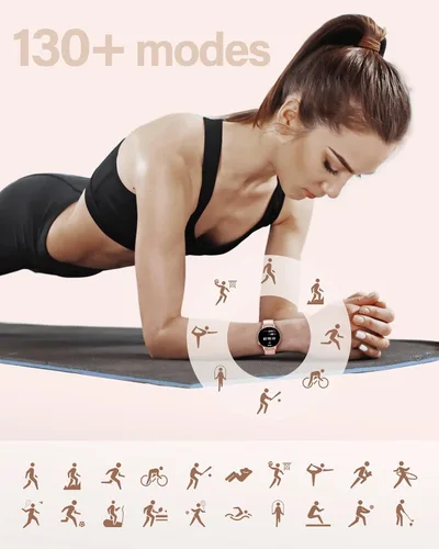 Vista 2 de Reloj inteligente para mujer (respuesta/hacer llamadas), reloj inteligente Bluetooth HD de 1.32 pulgadas para teléfonos Android y iPhone, rastreador