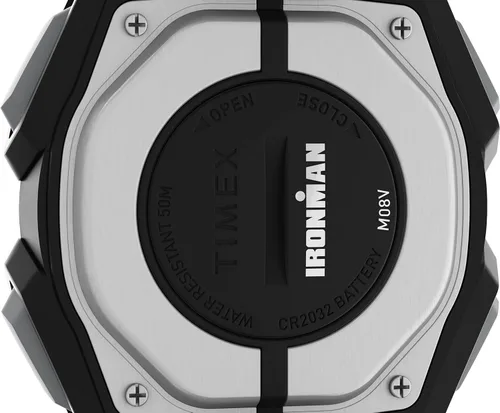 Vista 5 de Timex Reloj Ironman Classic de 173 pulgadas para hombre correa negra con detalles naranjas