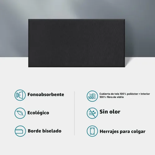 Vista 5 de UMIACOUSTICS 4 paneles acústicos con soporte para colgar, paneles de fibra de vidrio de 2 pulgadas de grosor, a prueba de sonido, extraíbles