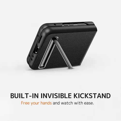 Vista 5 de NINKI Funda para Motorola Razr 2025/2024 con función atril y protector de pantalla, funda delgada de cuero a prueba de caídas Razr60 para Motorola