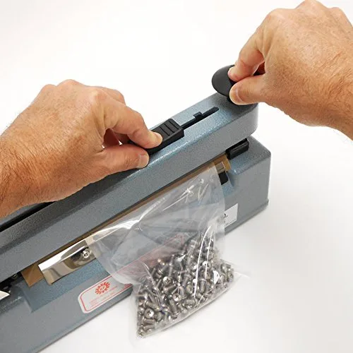 Vista 3 de Sellador manual de impulso sellador de bolsas UL de 8 "con cortador (KF-200HC)