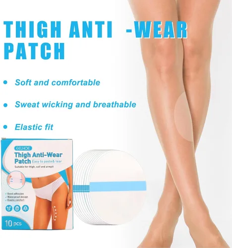 Vista 3 de 30 almohadillas antifricción para muslos, parche antirozaduras, parche antidesgaste para muslos, cinta corporal para muslos para mujer, almohadillas