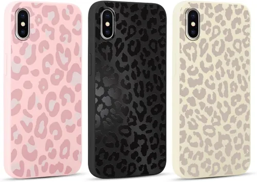 Vista 35 de Paquete de 3 Lindas Fundas con Estampado de Guepardo para iPhone 7/8/SE 2020/SE 2022 de 4.7", Fundas de Diseño Estético de Leopardo de Silicona