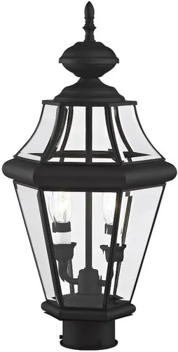 Vista 8 de Livex Lighting 2264-02 - Farol de poste para exteriores, 2 luces, latón pulido