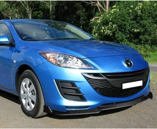 Vista 6 de Q1-TECH, borde de parachoques delantero estilo MS compatible con Mazda 3 2010 2011 2012 2013 (no compatible con el modelo MazdaSpeed 3), alerón
