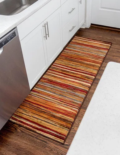 Vista 11 de Unique Loom Barista Collection - Alfombra Icatu (octágono de 6 pies 1 pulgada, beige/marrón)