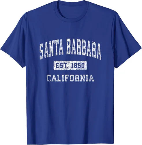 Vista 22 de Camiseta deportiva clásica de Santa Bárbara California CA, Negro, S