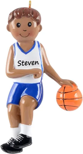Vista 9 de Adorno personalizado de baloncesto para niño 2026, adorno de Navidad personalizado para niños, adorno deportivo para niños, regalo para jugador