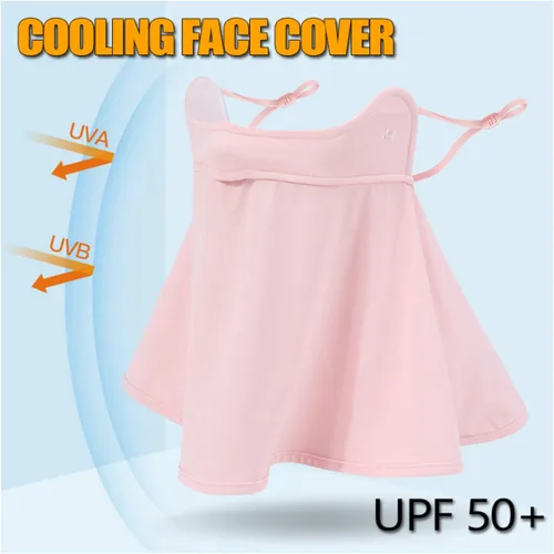 Vista 6 de WRELS UPF 50+ Unisex Cubrecara Transpirable y Refrescante con Protección UV para el Sol, con Elástico para las Orejas, Bufanda para el Cuello