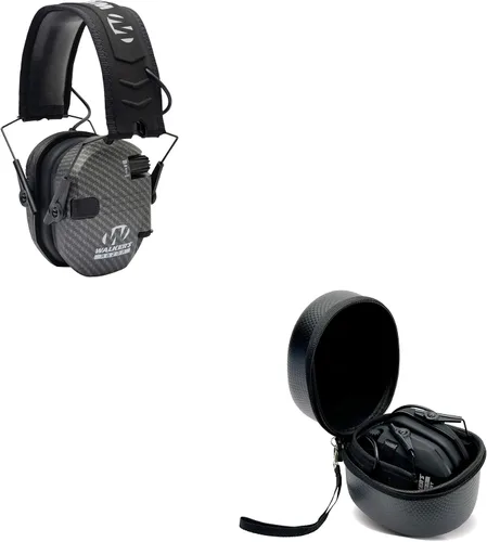Vista 13 de Walker's Razor Slim - Protector auditivo electrónico para tiro (amplificación y supresión de sonido) con estuche protector