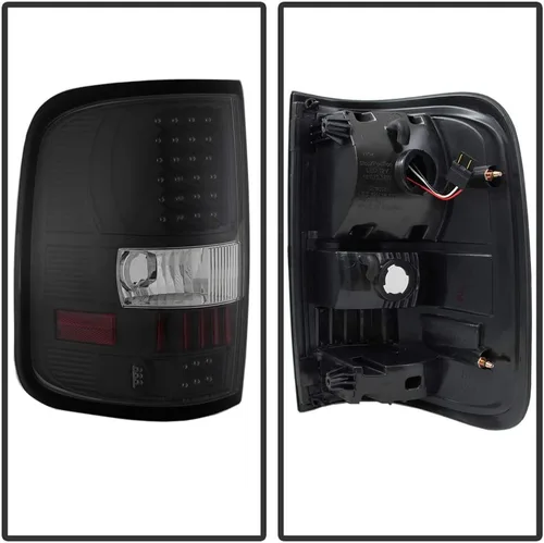 Vista 2 de AKKON - Para Ford F150 F-150 Camioneta Pickup Styleside Modelo 2004-2008, Faros Traseros LED Negros, Lámparas de Reemplazo de Freno
