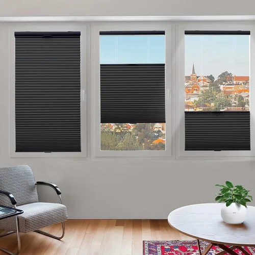Vista 46 de Tonature Persianas Celulares de Tamaño Personalizado para Ventanas Cortinas Blackout sin Cordón Persianas Enrollables Protección UV Aislamiento