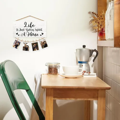 Vista 3 de Marco de fotos de regalo de caballos para pared, regalo de caballos para mujeres, hombres, amantes de los caballos, caballos jinete, regalos