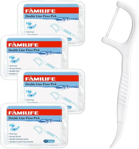 Vista 15 de Picos de hilo dental, FAMILIFE - Hilo dental para niños, hilo dental para niños pequeños, sin cera, sin sabor, sin flúor, para niños, con estuches