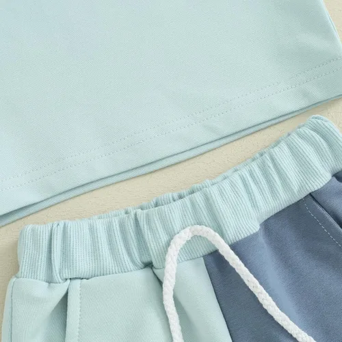Vista 5 de Twopumpkin Verano Niño Niño Ropa de Bebé Camisetas de Manga Corta Top Y Pantalones Cortos Infantil Traje Neutral 6 9 12 18 24 Meses 2t