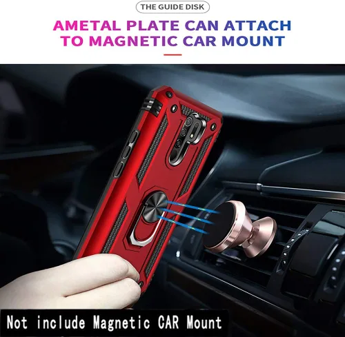 Vista 6 de Funda para Xiaomi Redmi 9 de 6.53 pulgadas con protector de pantalla de vidrio templado [2 unidades], híbrida resistente de doble capa