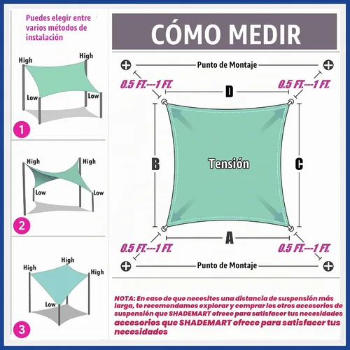 Vista 6 de ShadeMart Parasol rectangular de 14 x 20 pies, protección solar UPF50, smTAPR1420, permeable al agua y al aire y resistente a los rayos UV, Beige