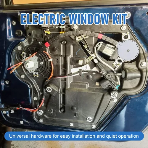 Vista 6 de JDMSPEED Nuevo Kit de conversión universal para elevalunas eléctrico con interruptores, cableado y hardware para camioneta, SUV, furgoneta y coche
