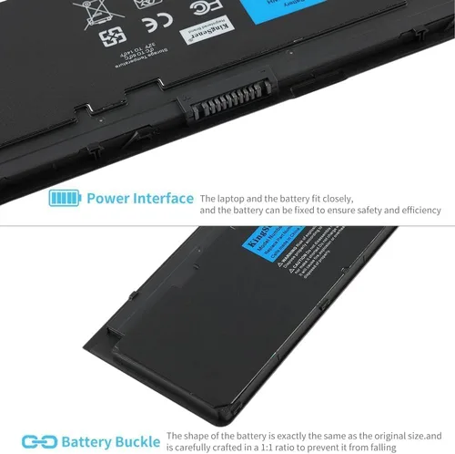 Vista 6 de Batería para portátil VFV59 de 52 Wh para Dell Latitude E7240