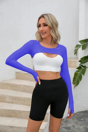 Vista 5 de Chal de enfriamiento manga de brazo protección solar tops de mujer para golf, equitación, conducción
