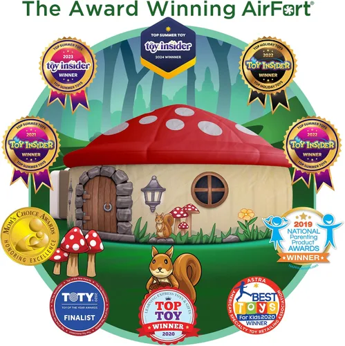 Vista 4 de El Original Patentado AirFort - Construye Un Fuerte en 30 Segundos, Fuerte Inflable para Niños, Tienda de Juego para 3-14 Años, Un Playhouse Donde