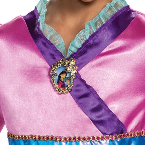 Vista 3 de Disfraz de princesa Mulan de Disney para niñas disfraz de personaje infantil