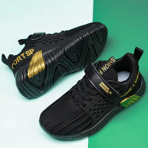 Vista 9 de RIMICK Zapatos de tenis para niños y niñas, tenis de correr de punto, cómodos, ligeros